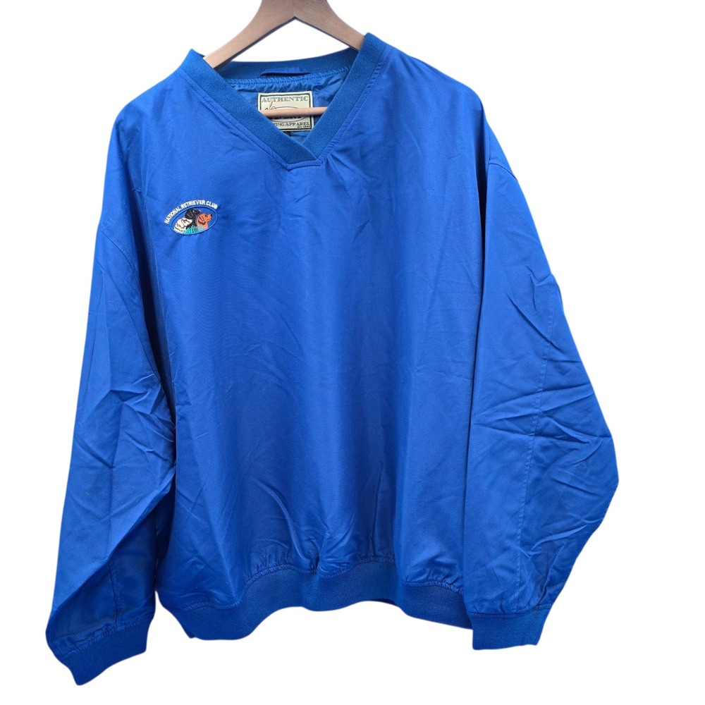 Avery Hunting‎ Apparel V-Neck Windbreaker National Retriever Club Mens XL Blue